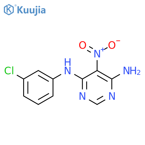 N4-(3-chlorophenyl)-5-nitropyrimidine-4,6-diamine structure