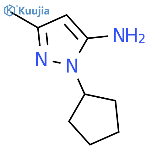1-Cyclopentyl-3-methyl-1H-pyrazol-5-amine structure