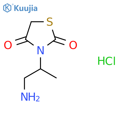 3-(1-Aminopropan-2-yl)thiazolidine-2,4-dione hydrochloride structure