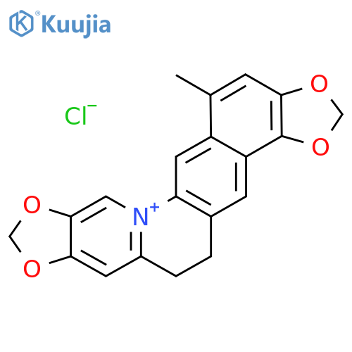 Bis[1,3]benzodioxolo[5,6-a:4',5'-g]quinolizinium,6,7-dihydro-13-methyl- structure