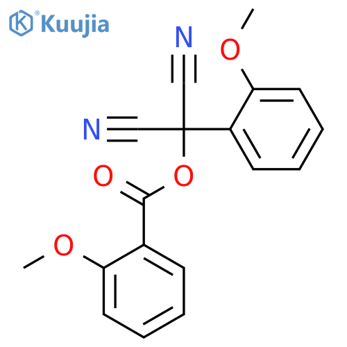 Benzoic acid, 2-methoxy-, dicyano(2-methoxyphenyl)methyl ester structure