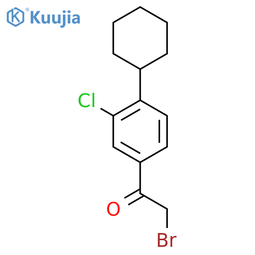 Ethanone, 2-bromo-1-(3-chloro-4-cyclohexylphenyl)- structure