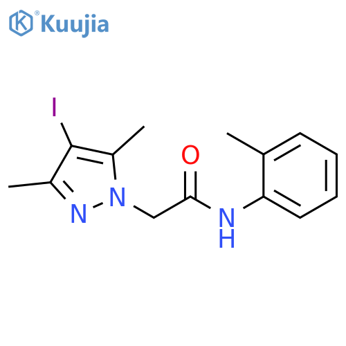 1H-Pyrazole-1-acetamide,4-iodo-3,5-dimethyl-N-(2-methylphenyl)- structure