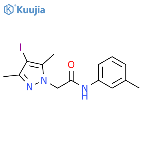 1H-Pyrazole-1-acetamide,4-iodo-3,5-dimethyl-N-(3-methylphenyl)- structure