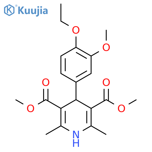 Dimethyl 4-(4-ethoxy-3-methoxyphenyl)-2,6-dimethyl-1,4-dihydropyridine-3,5-dicarboxylate structure