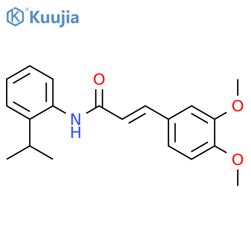 (2E)-3-(3,4-dimethoxyphenyl)-N-[2-(propan-2-yl)phenyl]prop-2-enamide structure
