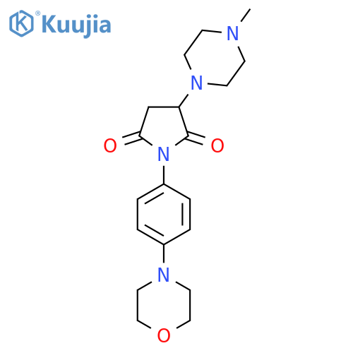 3-(4-methylpiperazin-1-yl)-1-4-(morpholin-4-yl)phenylpyrrolidine-2,5-dione structure