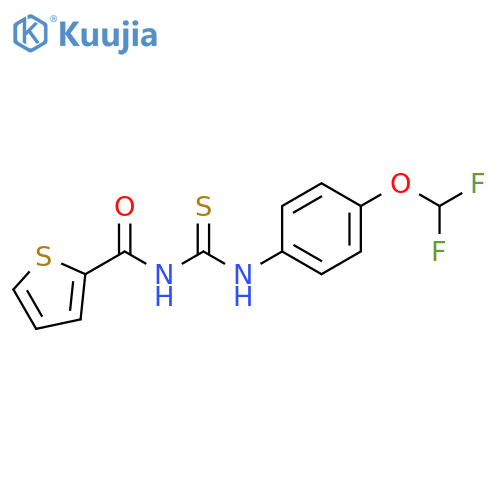 1-4-(difluoromethoxy)phenyl-3-(thiophene-2-carbonyl)thiourea structure