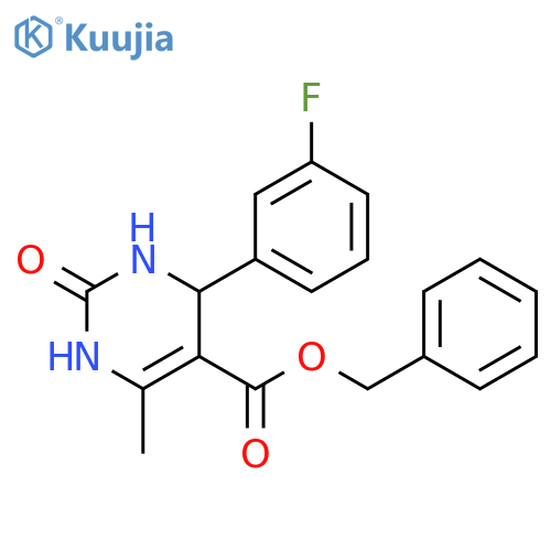 benzyl 4-(3-fluorophenyl)-6-methyl-2-oxo-1,2,3,4-tetrahydropyrimidine-5-carboxylate structure