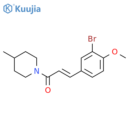 (2E)-3-(3-bromo-4-methoxyphenyl)-1-(4-methylpiperidin-1-yl)prop-2-en-1-one structure