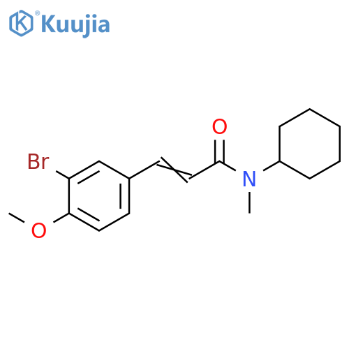 (2E)-3-(3-bromo-4-methoxyphenyl)-N-cyclohexyl-N-methylprop-2-enamide structure