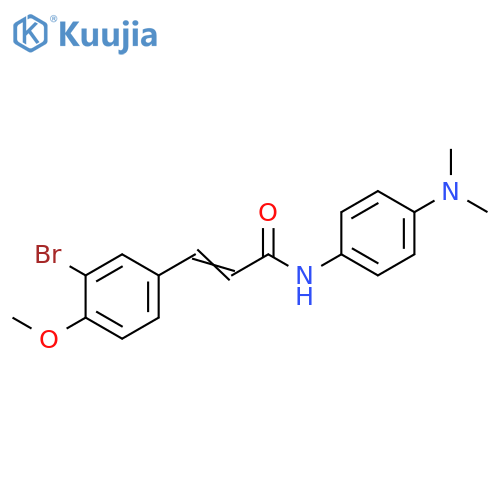 (2E)-3-(3-bromo-4-methoxyphenyl)-N-[4-(dimethylamino)phenyl]prop-2-enamide structure