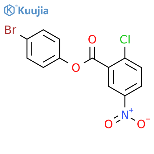 4-bromophenyl 2-chloro-5-nitrobenzoate structure