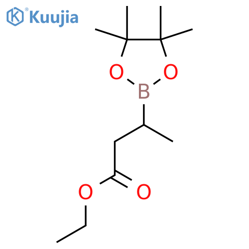 ethyl 3-(tetramethyl-1,3,2-dioxaborolan-2-yl)butanoate structure