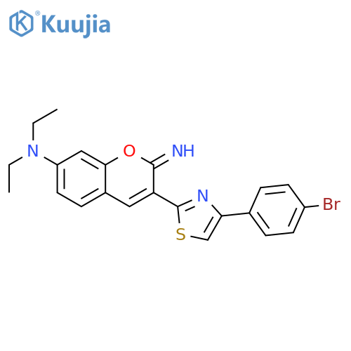 2H-1-Benzopyran-7-amine,3-[4-(4-bromophenyl)-2-thiazolyl]-N,N-diethyl-2-imino- structure