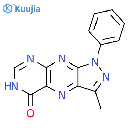 5H-Pyrazolo[4,3-g]pteridin-5-one, 1,6-dihydro-3-methyl-1-phenyl- structure