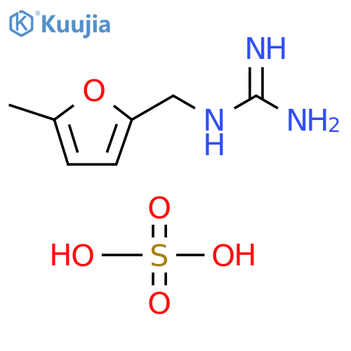 Bis(N-(5-methyl-2-furyl)methyl-guanidine) sulfuric acid structure