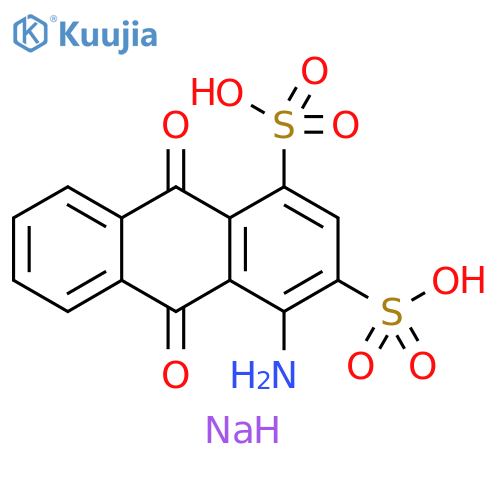 1,3-Anthracenedisulfonic acid, 4-amino-9,10-dihydro-9,10-dioxo-, sodium salt (1:2) structure