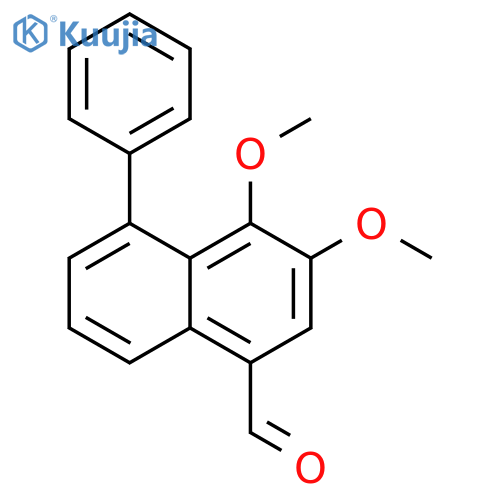 1-Naphthalenecarboxaldehyde, 3,4-dimethoxy-5-phenyl- structure