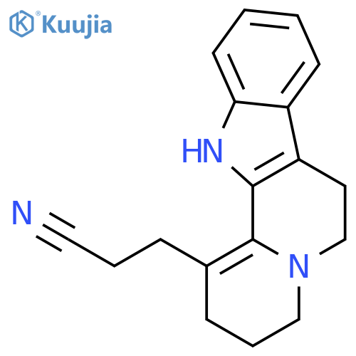 Indolo[2,3-a]quinolizine-1-propanenitrile, 2,3,4,6,7,12-hexahydro- structure