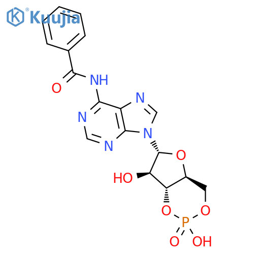 Adenosine, N-benzoyl-,cyclic 3',5'-(hydrogen phosphate) structure
