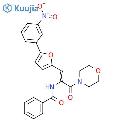 N-(1E)-3-(morpholin-4-yl)-1-5-(3-nitrophenyl)furan-2-yl-3-oxoprop-1-en-2-ylbenzamide structure
