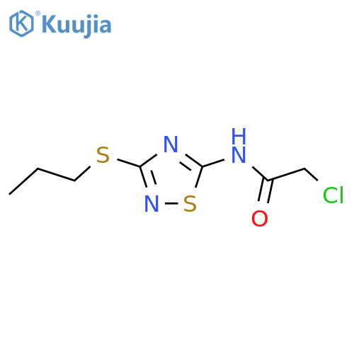 2-Chloro-N-3-(propylsulfanyl)-1,2,4-thiadiazol-5-ylacetamide structure
