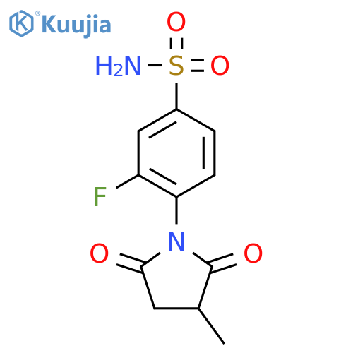 Benzenesulfonamide,3-fluoro-4-(3-methyl-2,5-dioxo-1-pyrrolidinyl)- structure
