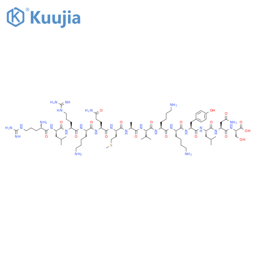 L-Serine,L-arginyl-L-leucyl-L-arginyl-L-lysyl-L-glutaminyl-L-methionyl-L-alanyl-L-valyl-L-lysyl-L-lysyl-L-tyrosyl-L-leucyl-L-asparaginyl- structure