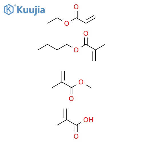 2-Methyl-2-propenoic acid polymer with butyl 2-methyl-2-propenoate, ethyl 2-propenoate and methyl 2-methyl-2-propenoate structure