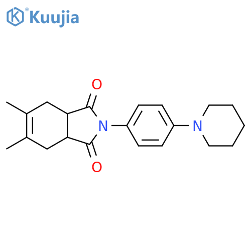 5,6-dimethyl-2-4-(piperidin-1-yl)phenyl-2,3,3a,4,7,7a-hexahydro-1H-isoindole-1,3-dione structure