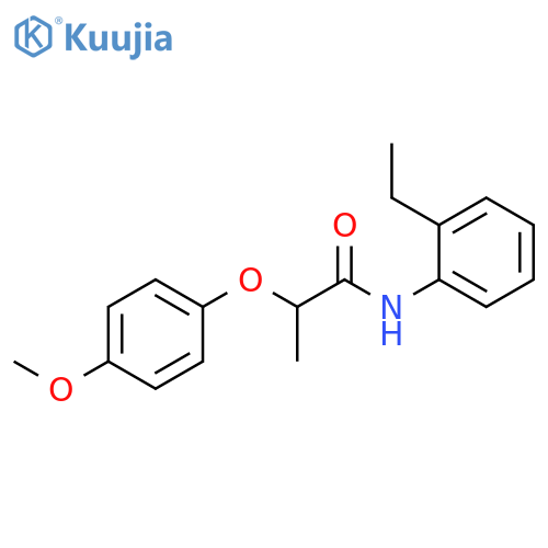 N-(2-ethylphenyl)-2-(4-methoxyphenoxy)propanamide structure