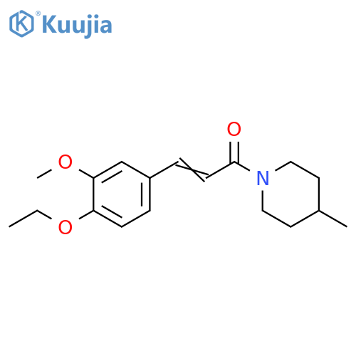 (2E)-3-(4-ethoxy-3-methoxyphenyl)-1-(4-methylpiperidin-1-yl)prop-2-en-1-one structure