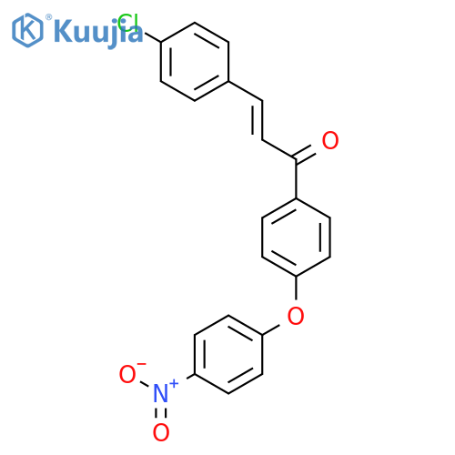 2-Propen-1-one, 3-(4-chlorophenyl)-1-[4-(4-nitrophenoxy)phenyl]- structure