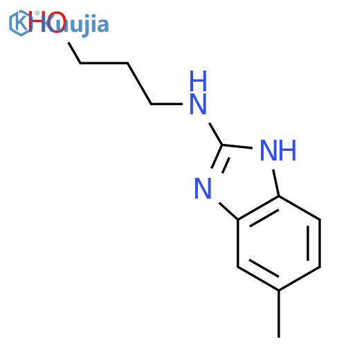 3-(5-methyl-1H-benzimidazol-2-yl)aminopropan-1-ol structure