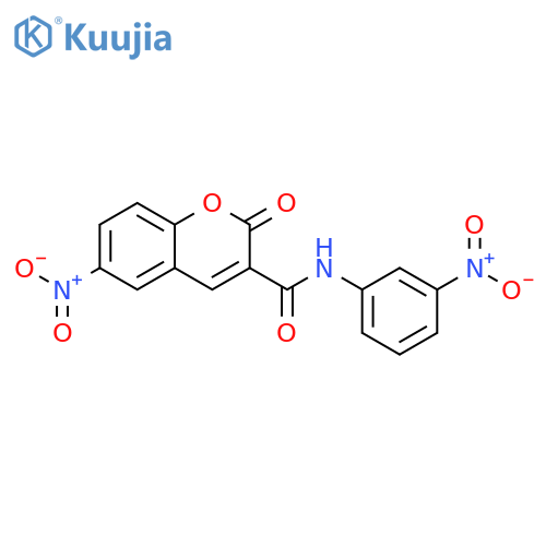 6-nitro-N-(3-nitrophenyl)-2-oxo-2H-chromene-3-carboxamide structure