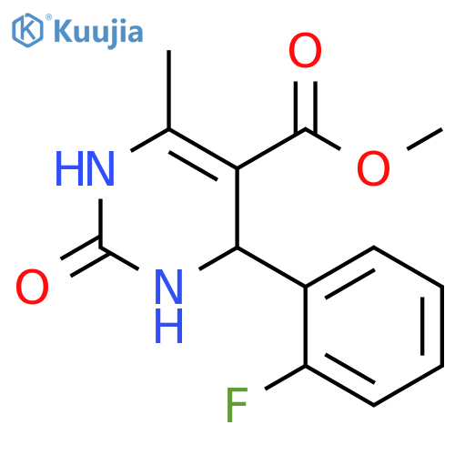 methyl 4-(2-fluorophenyl)-6-methyl-2-oxo-1,2,3,4-tetrahydropyrimidine-5-carboxylate structure