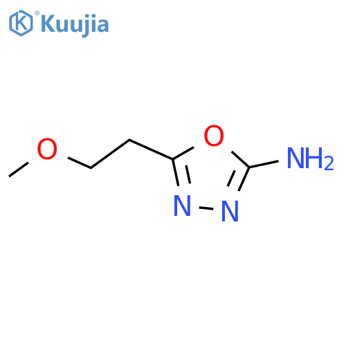 5-(2-methoxyethyl)-1,3,4-oxadiazol-2-amine structure