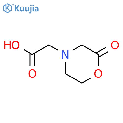 (2-oxomorpholin-4-yl)acetic acid structure