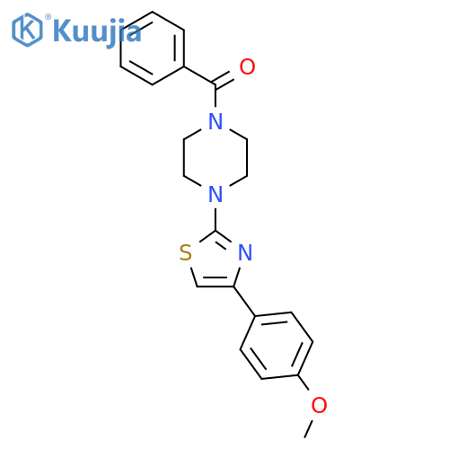 4-[2-(4-Benzoyl-1-piperazinyl)-1,3-thiazol-4-yl]phenyl methyl ether structure