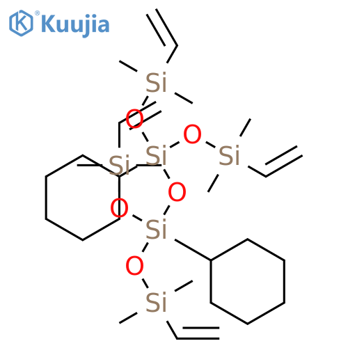 Tetrasiloxane,3,5-dicyclohexyl-1,7-diethenyl-3,5-bis[(ethenyldimethylsilyl)oxy]-1,1,7,7-tetramethyl- structure