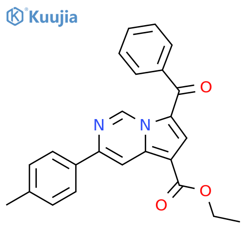ethyl 7-benzoyl-3-(4-methylphenyl)pyrrolo[1,2-c]pyrimidine-5-carboxylate structure