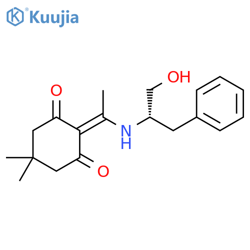 1,3-Cyclohexanedione,2-[1-[[(1S)-1-(hydroxymethyl)-2-phenylethyl]amino]ethylidene]-5,5-dimethyl- structure