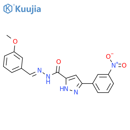 N'-(3-Methoxybenzylidene)-3-(3-nitrophenyl)-1H-pyrazole-5-carbohydrazide structure