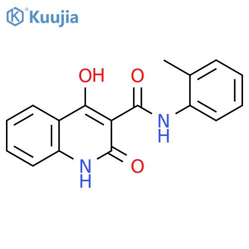 4-hydroxy-N-(2-methylphenyl)-2-oxo-1,2-dihydroquinoline-3-carboxamide structure