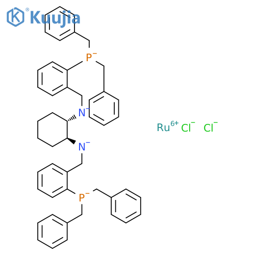 Dichloro{(1S,2S)-N,N-bis[2-(diphenylphosphino)benzyl]cyclohexane-1,2-diamine}ruthenium(II) structure