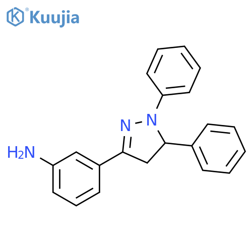 Benzenamine, 3-(4,5-dihydro-1,5-diphenyl-1H-pyrazol-3-yl)- structure