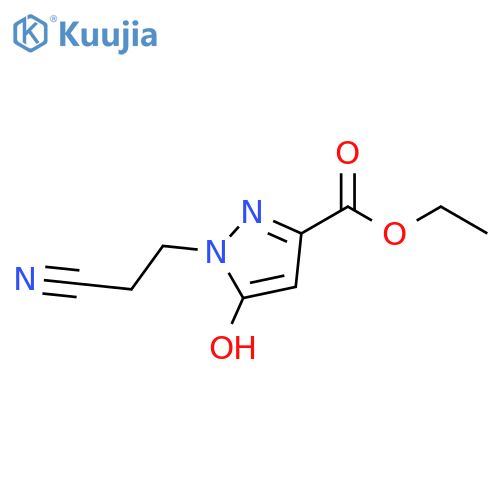 1H-Pyrazole-3-carboxylic acid, 1-(2-cyanoethyl)-5-hydroxy-, ethyl ester structure