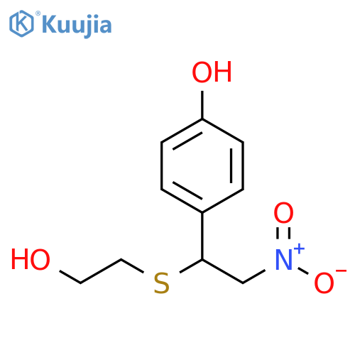 4-{1-(2-hydroxyethyl)sulfanyl-2-nitroethyl}phenol structure