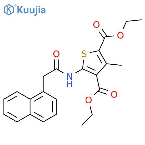 2,4-diethyl 3-methyl-5-2-(naphthalen-1-yl)acetamidothiophene-2,4-dicarboxylate structure